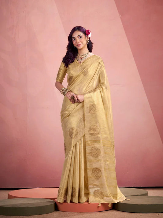 TISSUE FANCY WEAVING SAREE - EZBER
