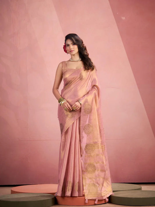TISSUE FANCY WEAVING SAREE - EZBER