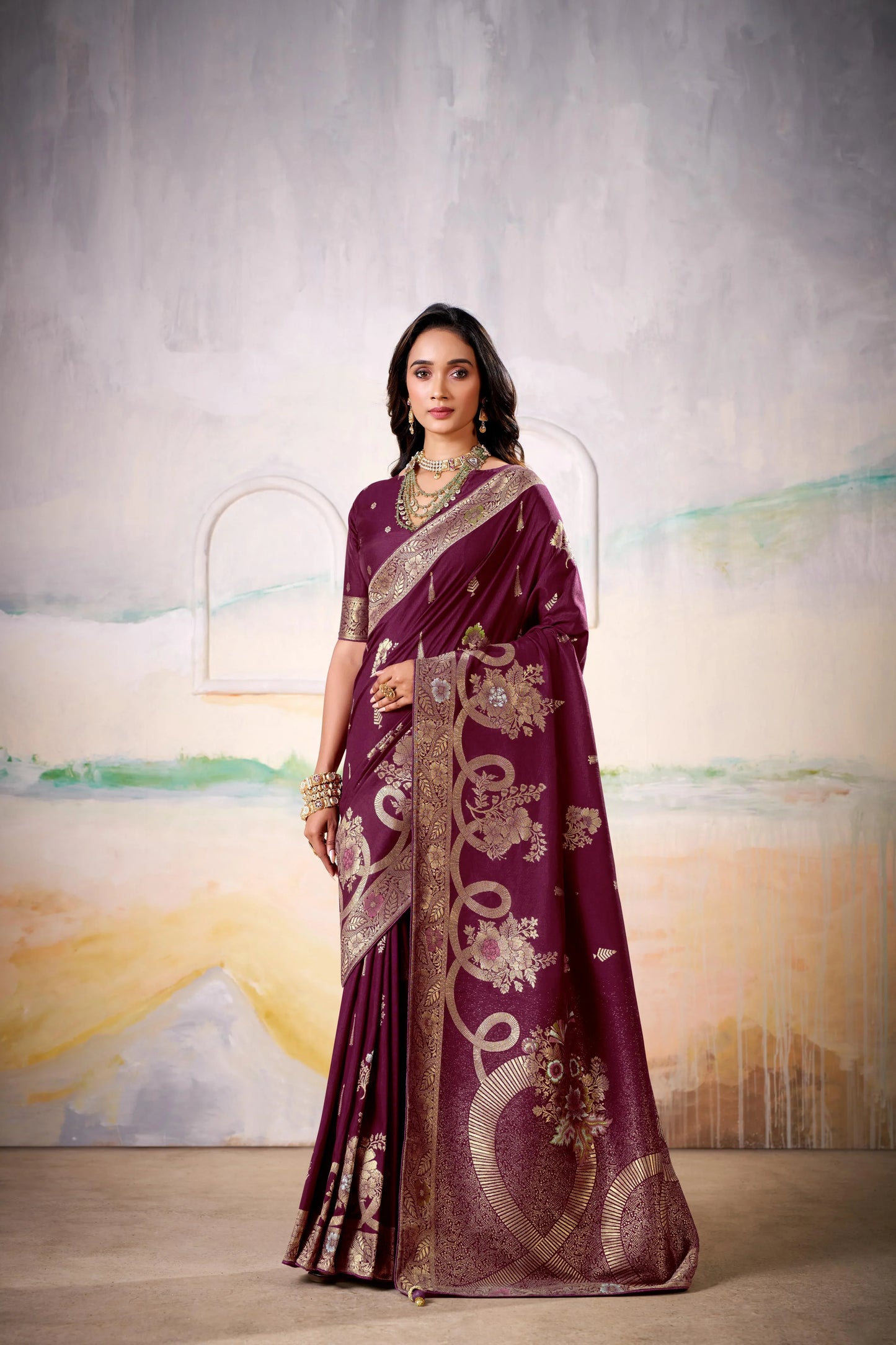Fancy Dolla Silk Woven Design Work Handloom Silk Saree With Blouse Piece - EZBER