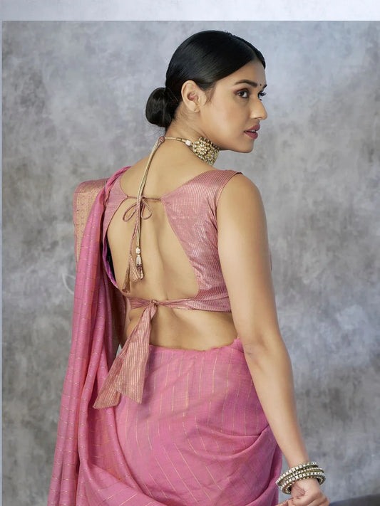 Tissue Silk with Zari Border - EZBER