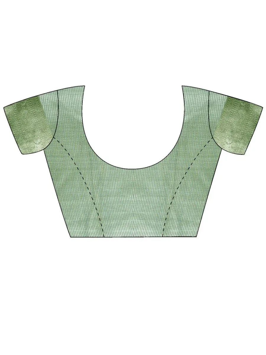 Blue Silk Festive Wear Saree With Blouse Piece - EZBER