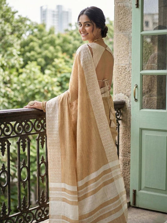Maroon Silk Blend Handloom Saree | EZB SI04 SURJS1004 - EZBER