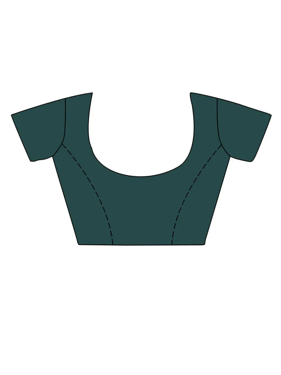 Mehandi And Maroon Soft Silk Saree With Blouse Piece - EZBER