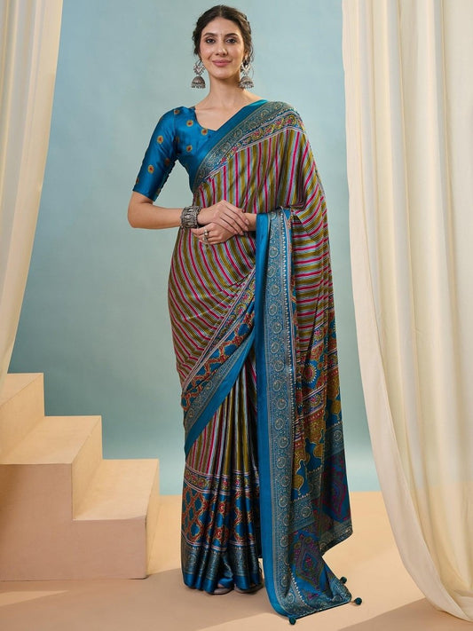 Modal Raama Printed Saree | EZB GF02 LUX 24002 - EZBER