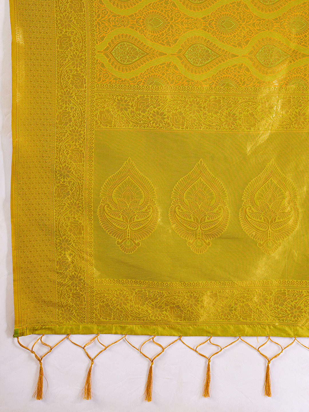 Mustard Kanjivaram Silk Blend Brocade Saree | EZB SI04 SUPRS1001