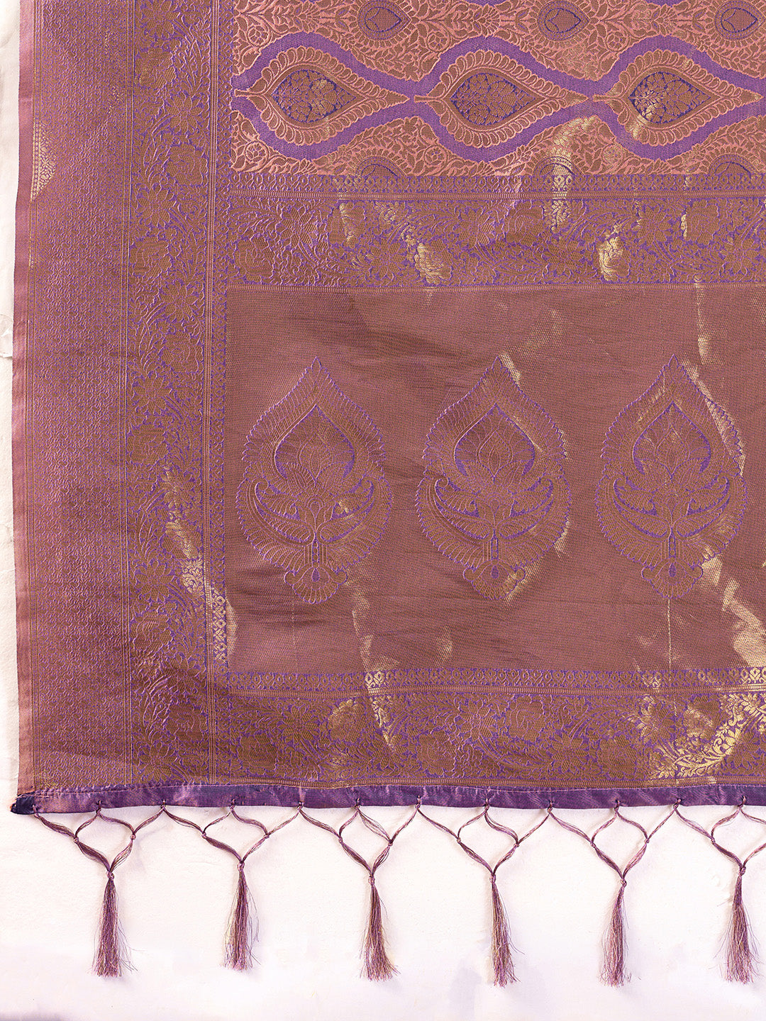 Purple Kanjivaram Silk Blend Brocade Saree | EZB SI04 SUPRS1004