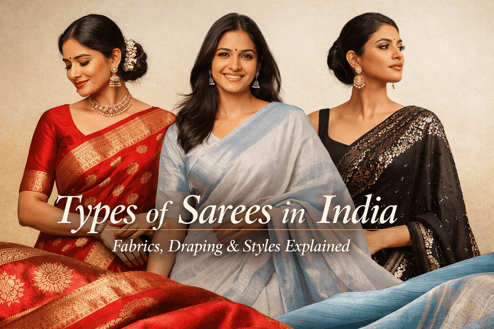Types of Sarees in India: Fabrics, Draping & Styles Explained - EZBER