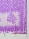 Semi Modal Lavender Printed Saree With Blouse | EZB GF02 LUX 27001