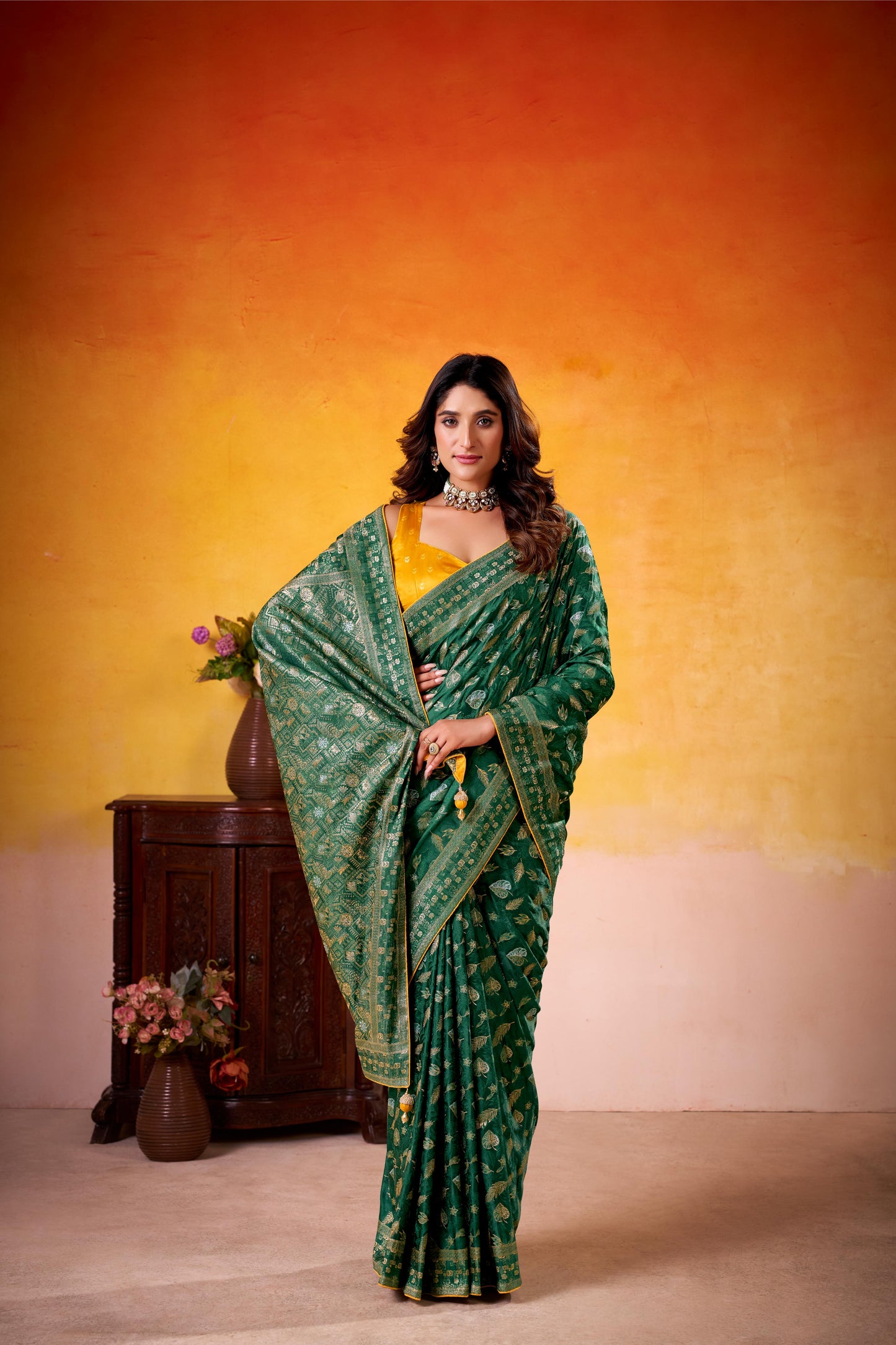 Fancy Dolla Silk Woven Design Work Handloom Silk Saree With Blouse Piece