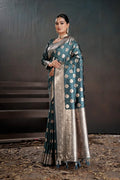 Soft Silk Chitt Pallue With Blouse Weaving Silk Saree - EZBER