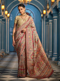 Multi Pashmina Soft Silk Festive Wear Saree With Blouse Piece - EZBER