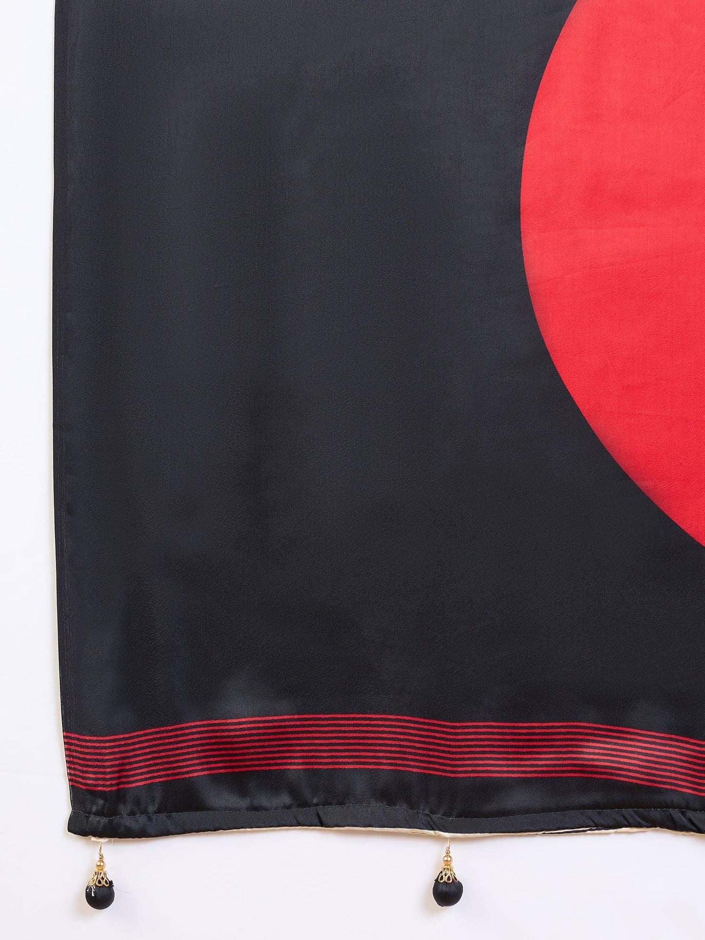 Black Semi Modal Saree With Blouse Piece - EZBER