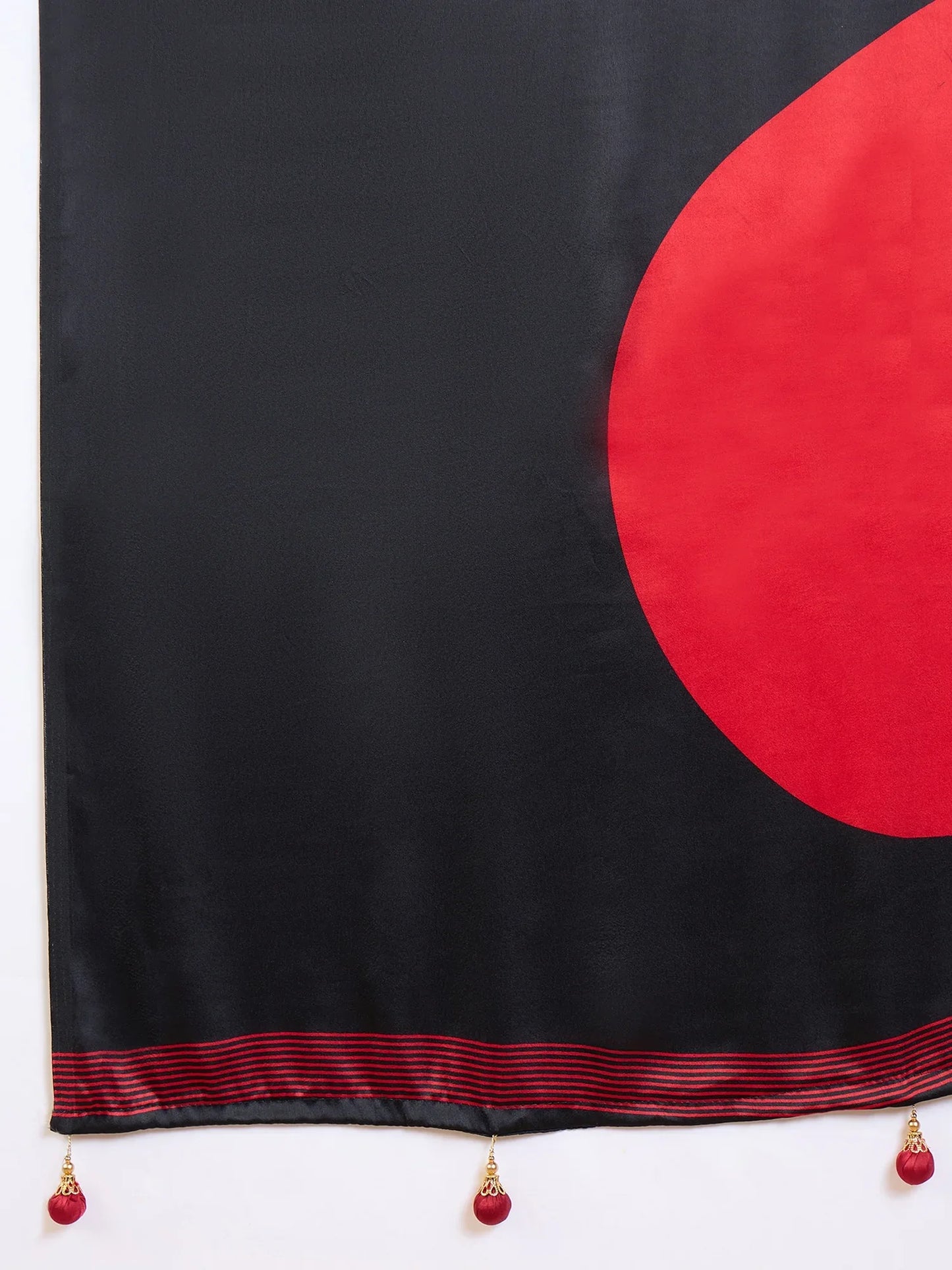 Red Semi Modal Saree With Blouse Piece - EZBER