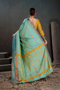 Soft Silk Chitt Pallue With Contrast Blouse Weaving Saree - EZBER