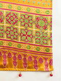 Yellow Semi Modal Saree With Blouse Piece - EZBER
