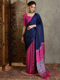 Pink Semi Modal Saree With Blouse Piece - EZBER