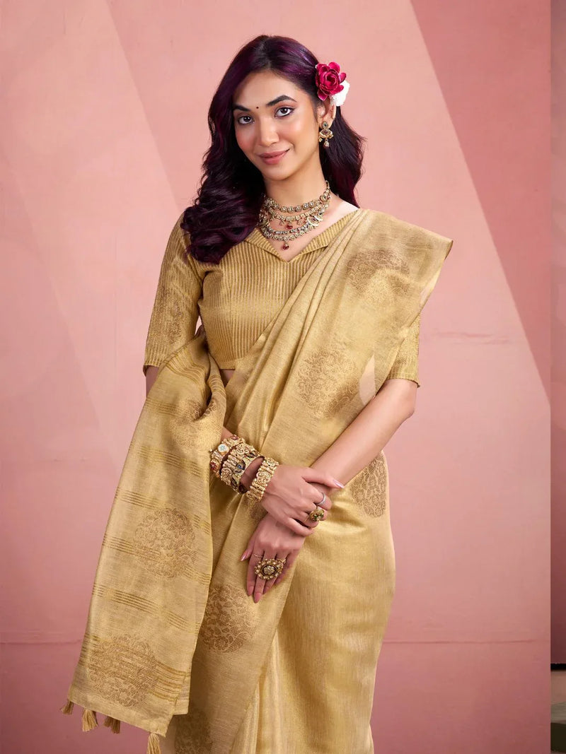 TISSUE FANCY WEAVING SAREE - EZBER