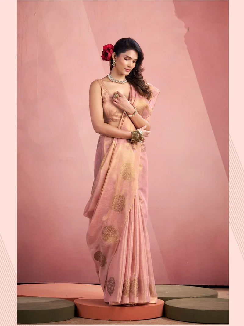 TISSUE FANCY WEAVING SAREE - EZBER