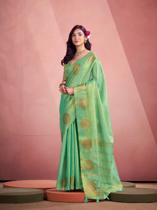TISSUE FANCY WEAVING SAREE - EZBER