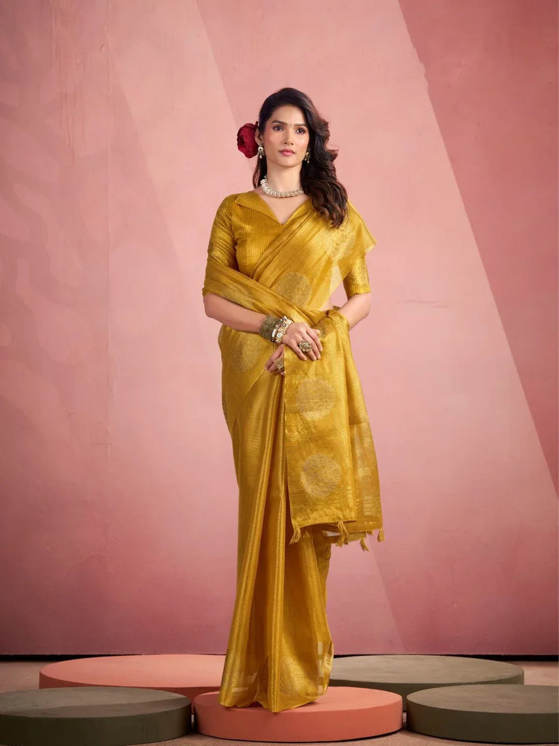 TISSUE FANCY WEAVING SAREE - EZBER