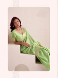 Soft Linen With Big Jaquard Pallu Handloom Saree - EZBER