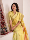 Soft Linen With Big Jaquard Pallu Handloom Saree - EZBER