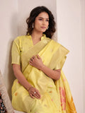 Soft Linen With Big Jaquard Pallu Handloom Saree - EZBER