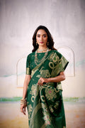 Fancy Dolla Silk Woven Design Work Handloom Silk Saree With Blouse Piece - EZBER