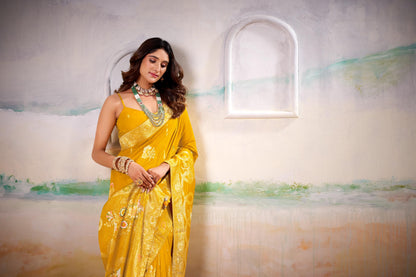 Fancy Dolla Silk Woven Design Work Handloom Silk Saree With Blouse Piece