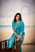 Fancy Dolla Silk Woven Design Work Handloom Silk Saree With Blouse Piece - EZBER