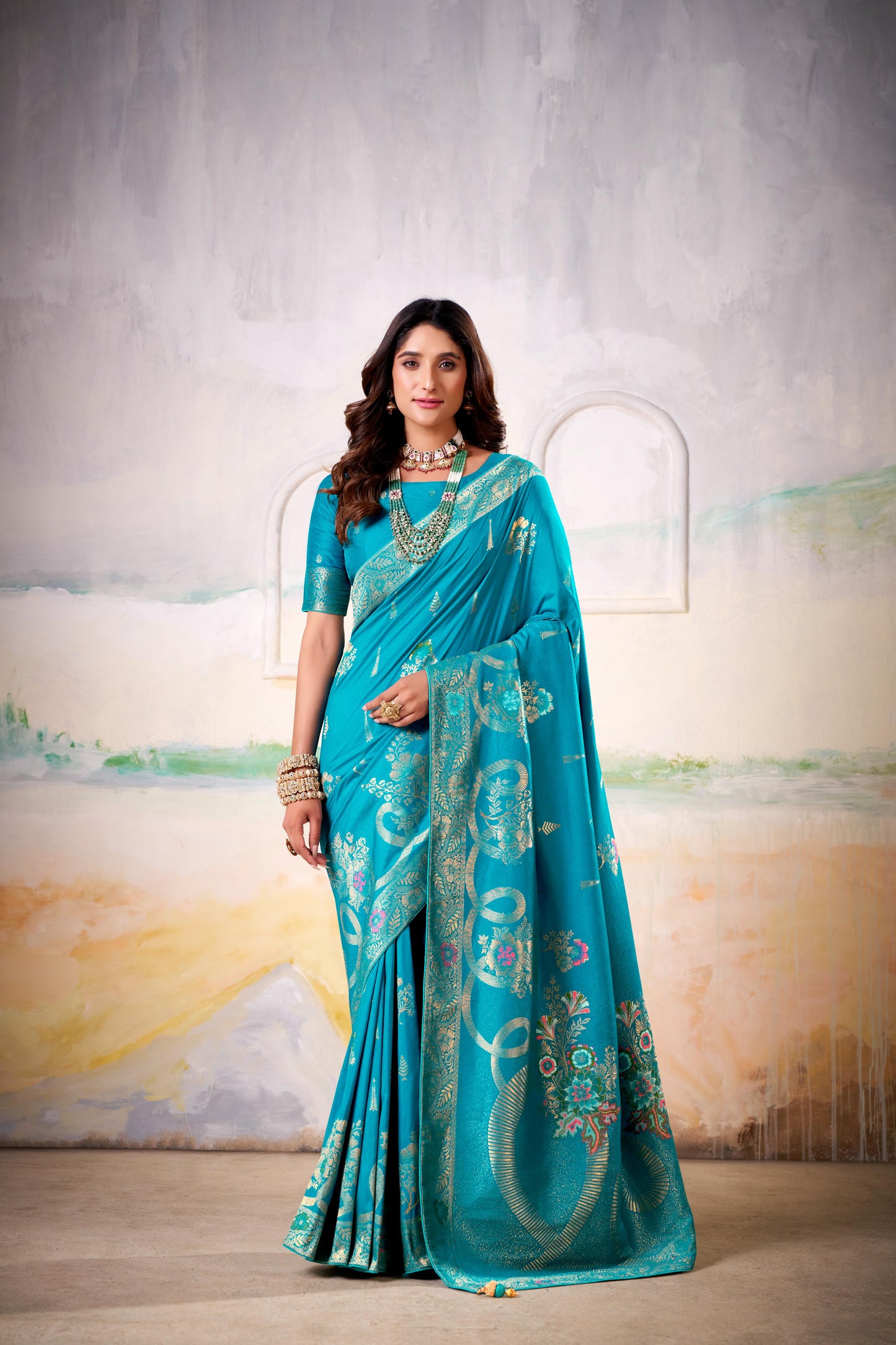 Fancy Dolla Silk Woven Design Work Handloom Silk Saree With Blouse Piece