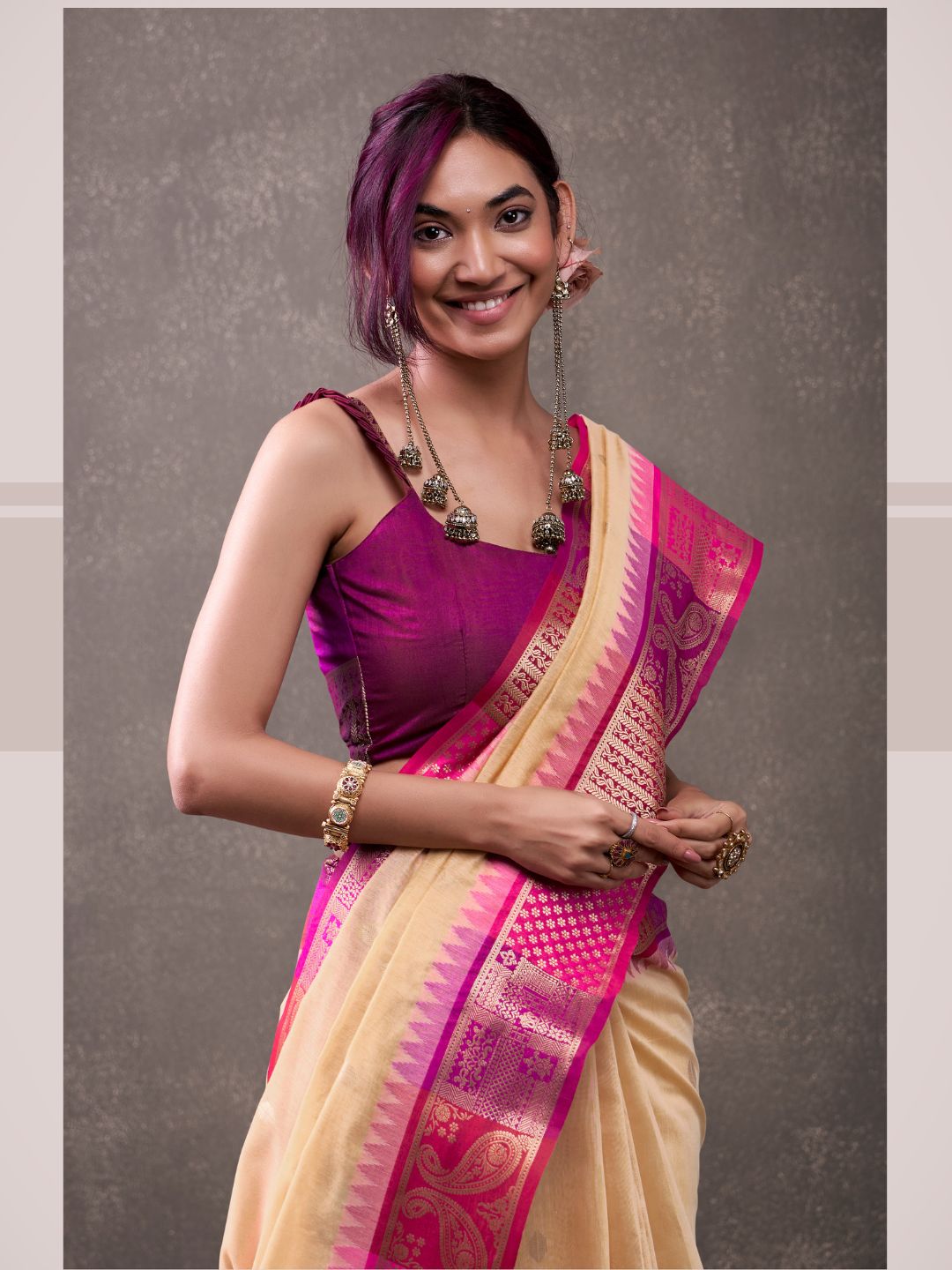 MODAL COTTON WITH RAINBOW WEAVING