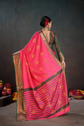 Soft Silk Chitt Pallue With Contrast Blouse Weaving Saree - EZBER