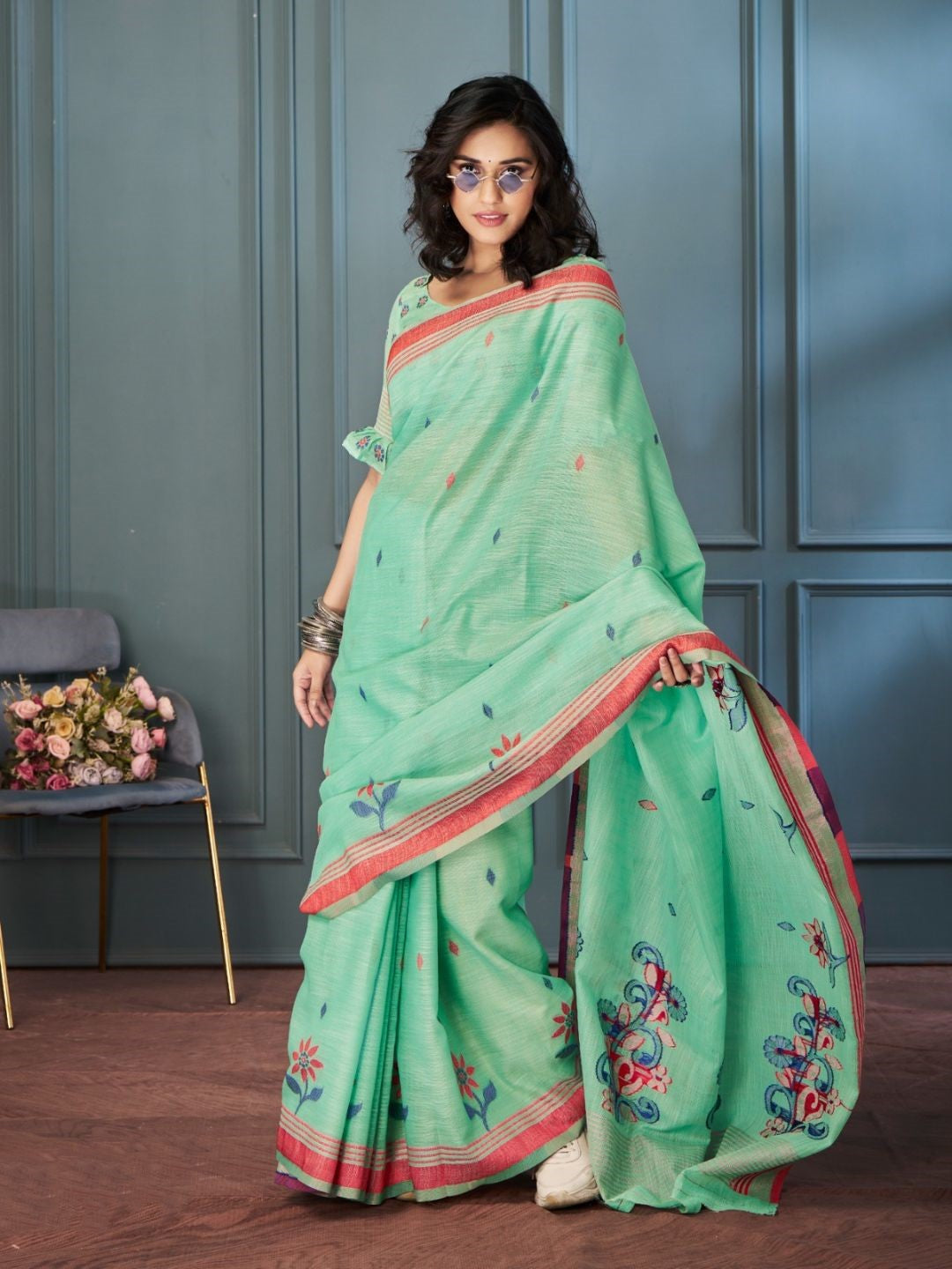 Handloom Linen with Beautiful Weaving