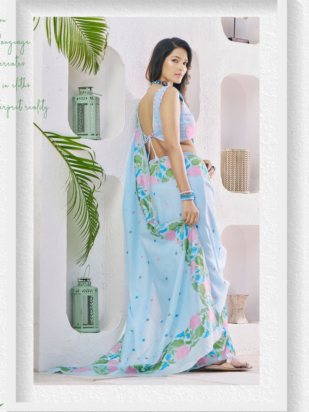 Soft Linen With Big Jaquard Pallu Handloom Saree