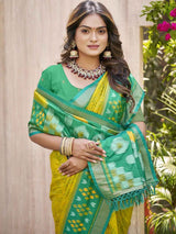 Sky Blue Silk Brocade Saree | EZB SI04 ASPOC3003