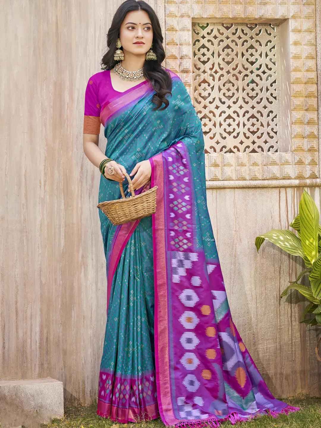 Green Silk Brocade Saree | EZB SI04 ASPOC3004
