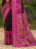 Black Saree Pochampalli Silk  with Blouse