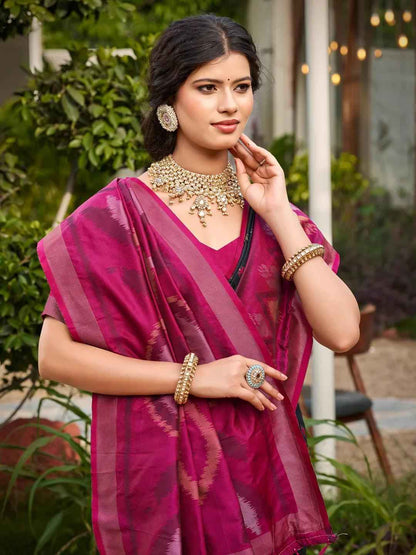Black Silk Brocade Saree | EZB SI04 ASPOC5003