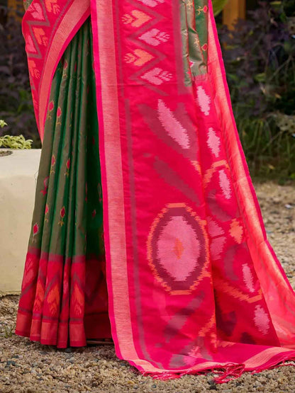 Mehnadi Silk Brocade Saree | EZB SI04 ASPOC5006