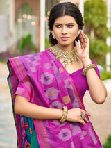 Blue Silk Brocade Saree | EZB SI04 ASPOC6003