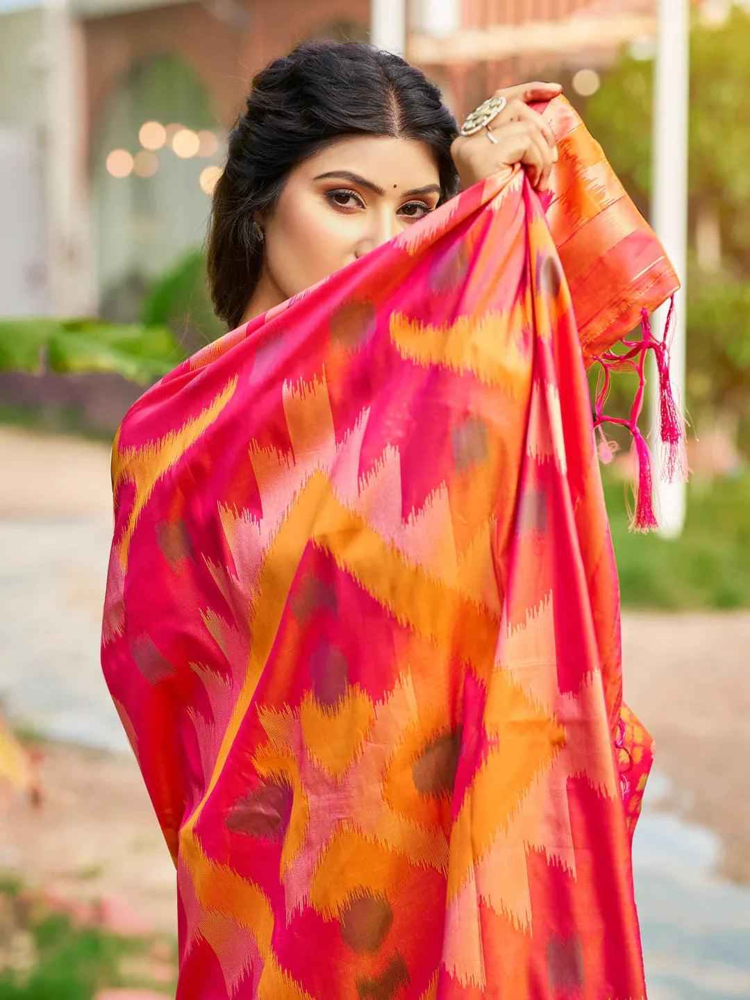 Yellow Silk Brocade Saree | EZB SI04 ASPOC6005