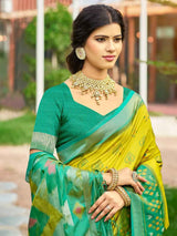 Green Silk Brocade Saree | EZB SI04 ASPOC6007