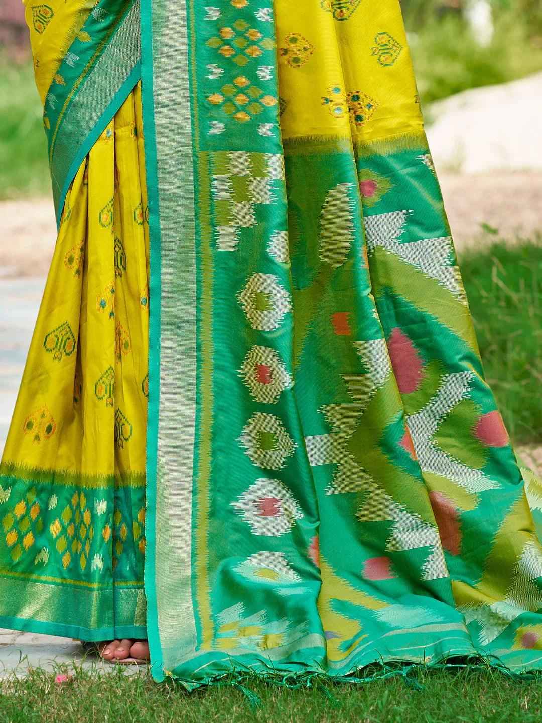 Green Silk Brocade Saree | EZB SI04 ASPOC6007