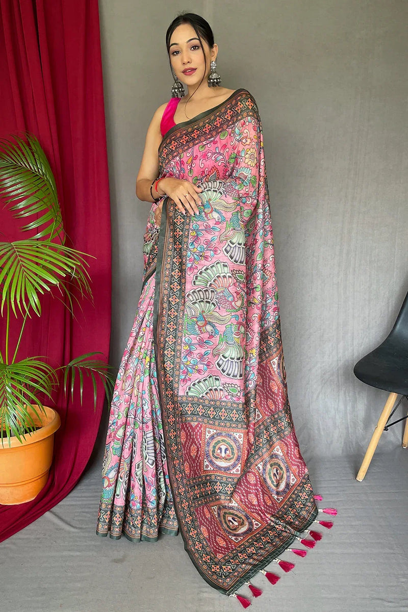 Multicolor Cotton Saree - EZBER
