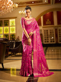 Rani Organza Festive Wear Saree With Blouse Piece - EZBER