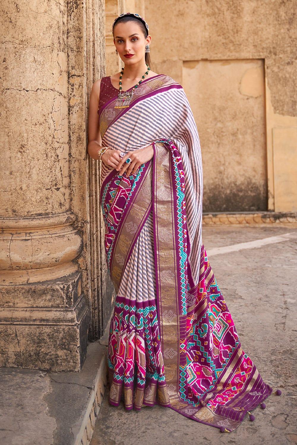 Purple Patola Saree - EZBER