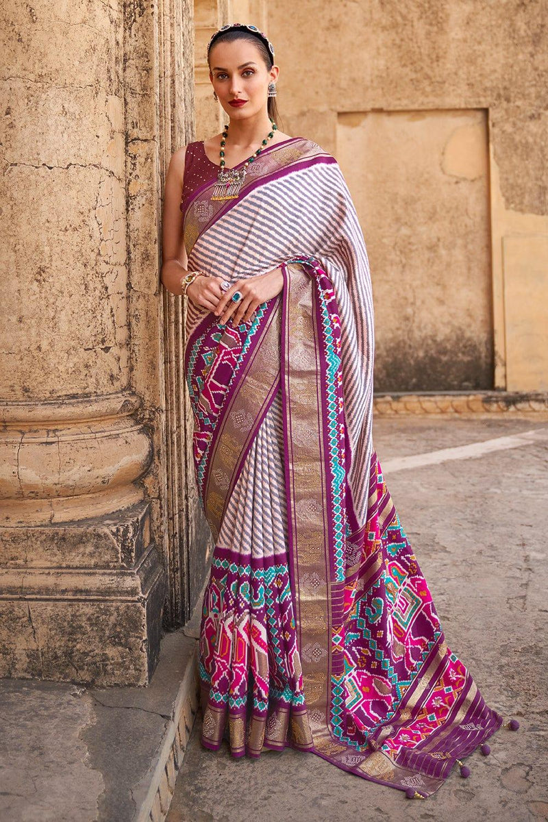 Purple Patola Saree - EZBER