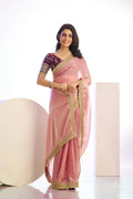 Satin Silk Lace Border With Embroidered Blouse Piece - EZBER