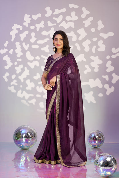 Ready To Wear Crunchi Embroidered Lace Border With Embroidered Blouse Piece